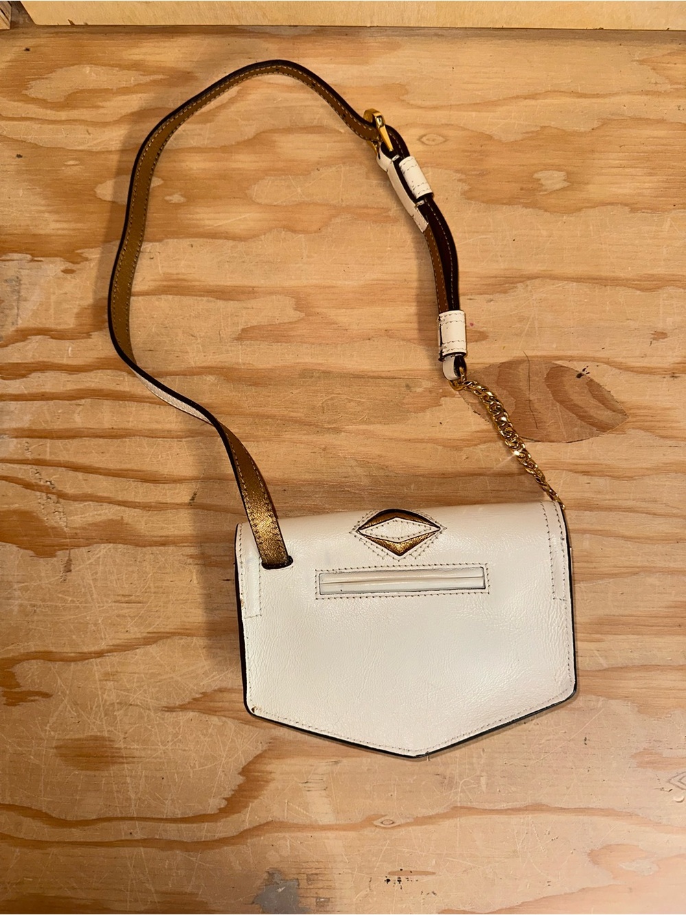 GG MAULL Rebel Belt/fanny pack Cream and gold Leather Bag - Picture 3 of 9